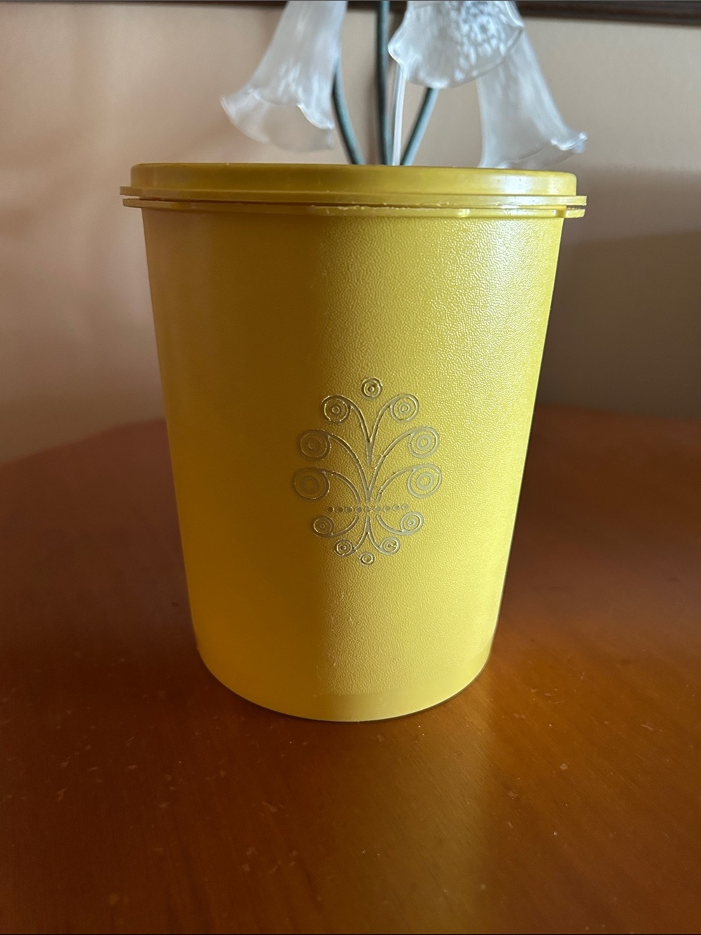 Vintage Tupperware Bright Yellow Kitchen Storage Canister